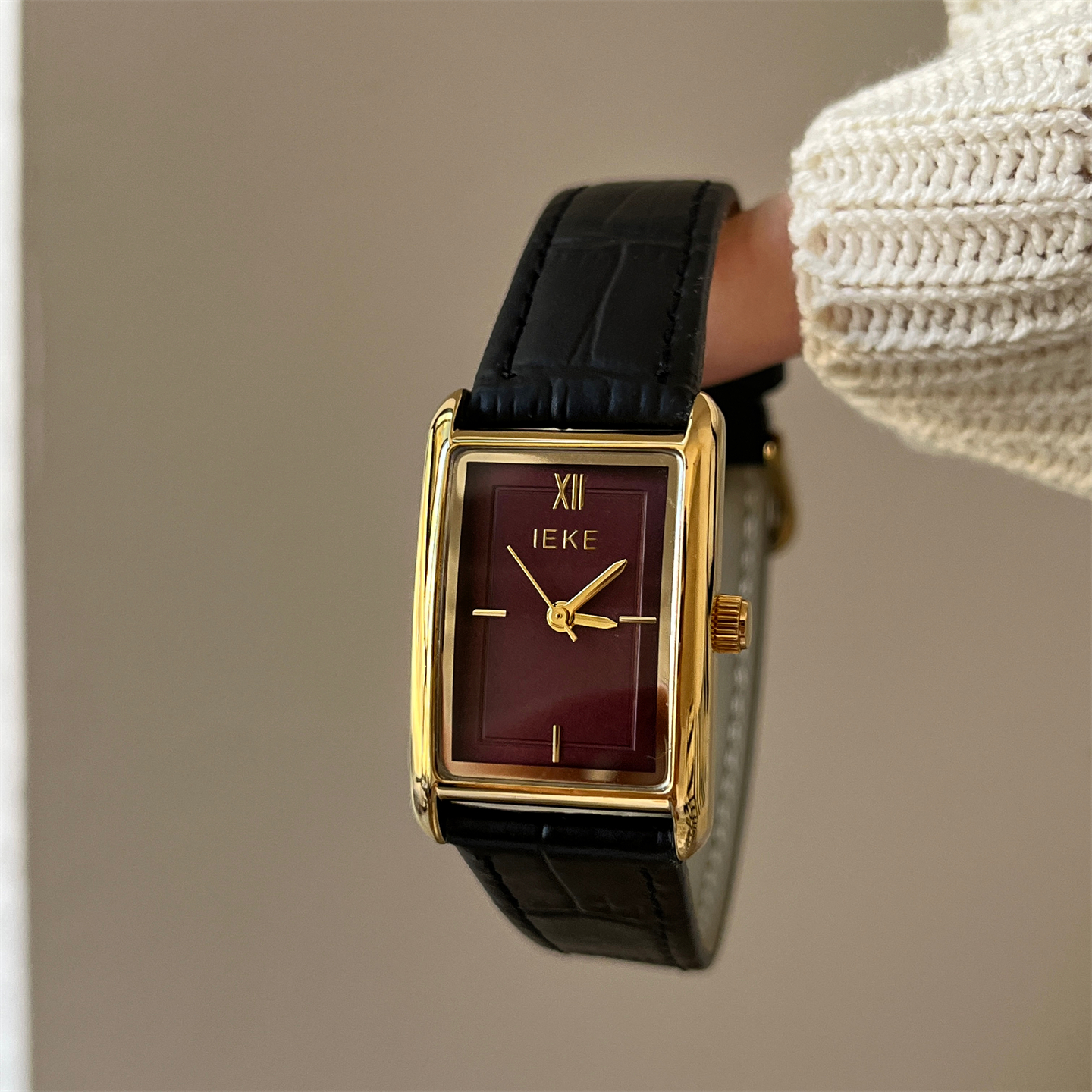 Luxury Watch Quartz - Niche high-end retro literary rectangular watch,