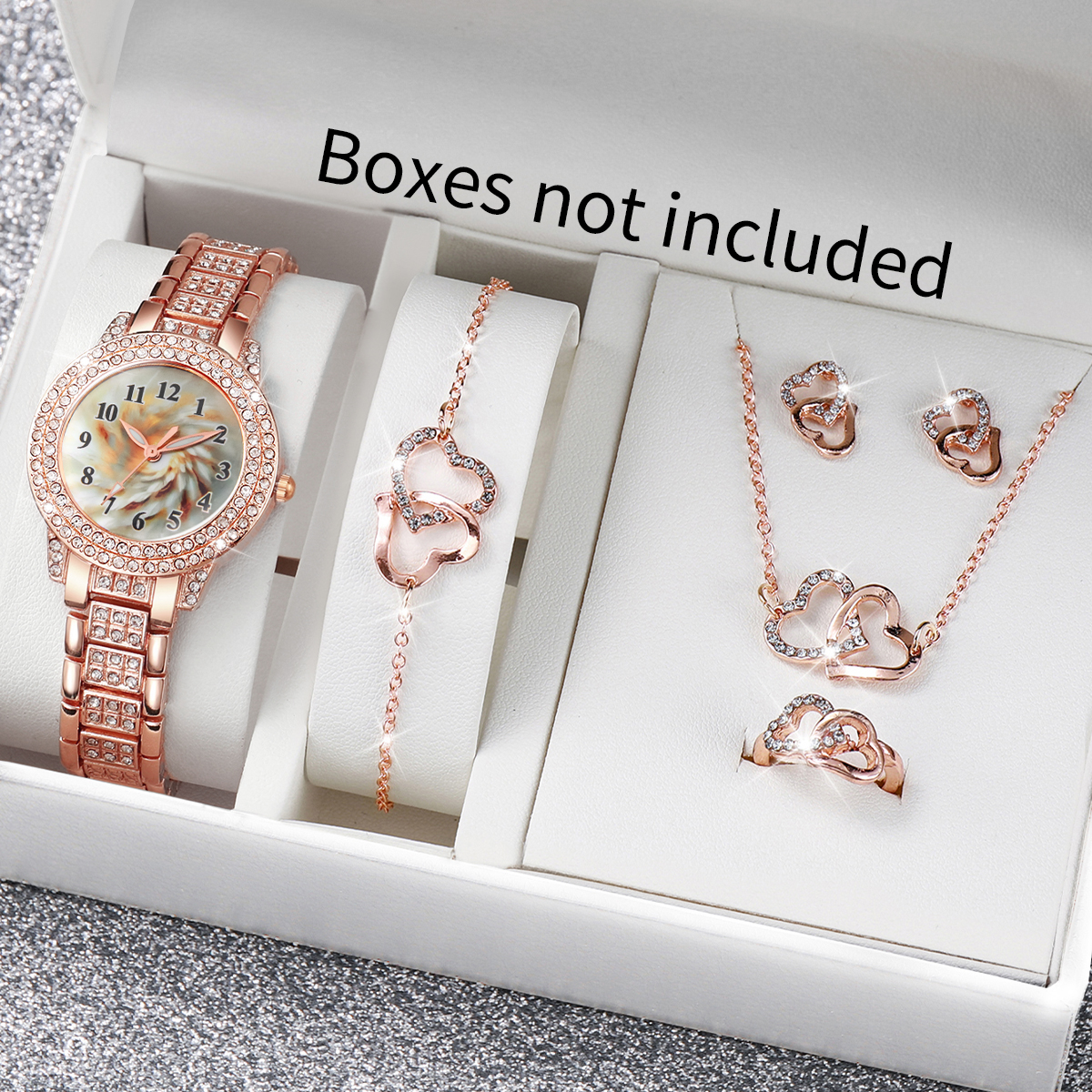 Luxury Watch Organizer - 6PCS Luxury Rhinestone Women Quartz Watch