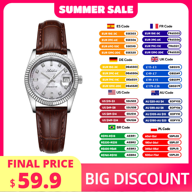 Luxury Watch Quartz - Addies 585 Quartz Woman's Watch 28mm