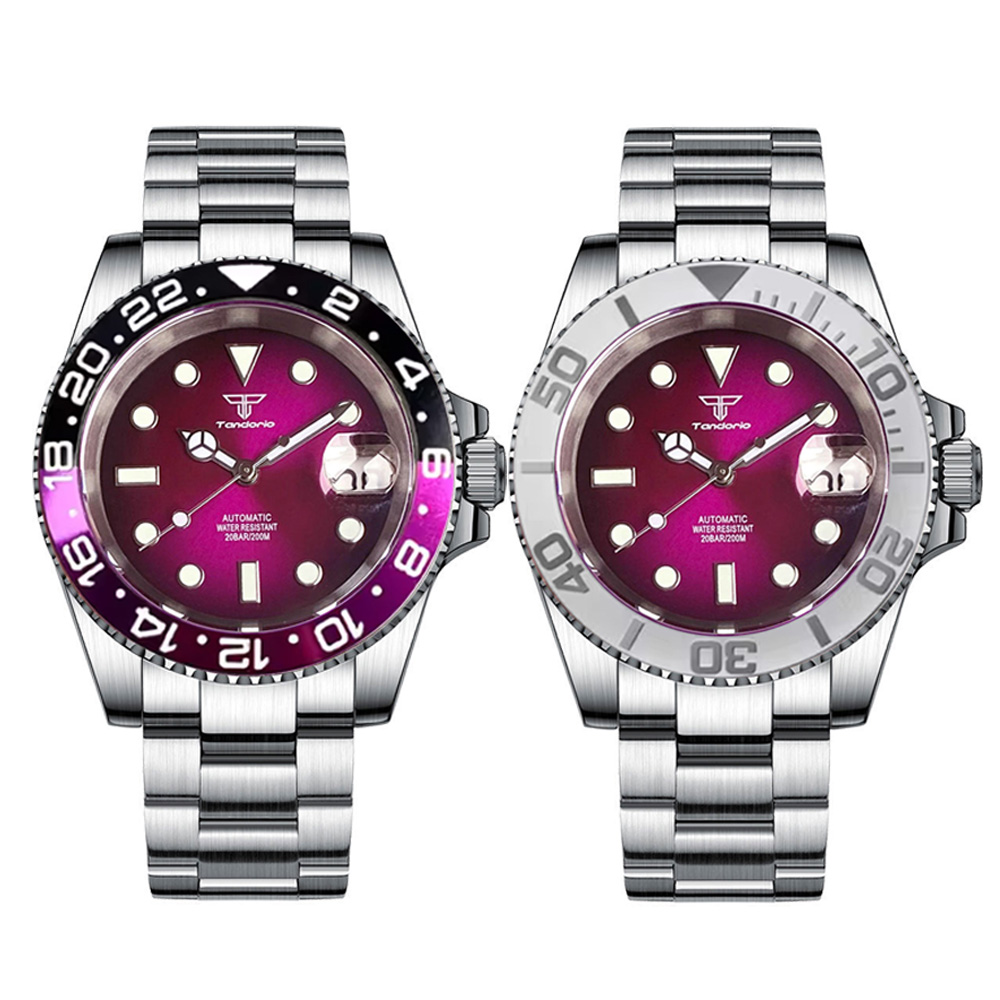 Titanium Sport Watch - 200M Diving Tandorio 40mm NH35A Mechanical