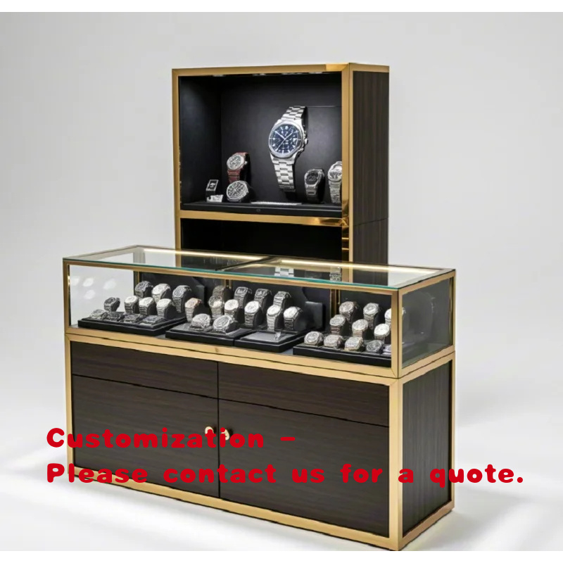 Luxury Watch Shop - custom.Luxury Modern Wooden Gold Trim Watch