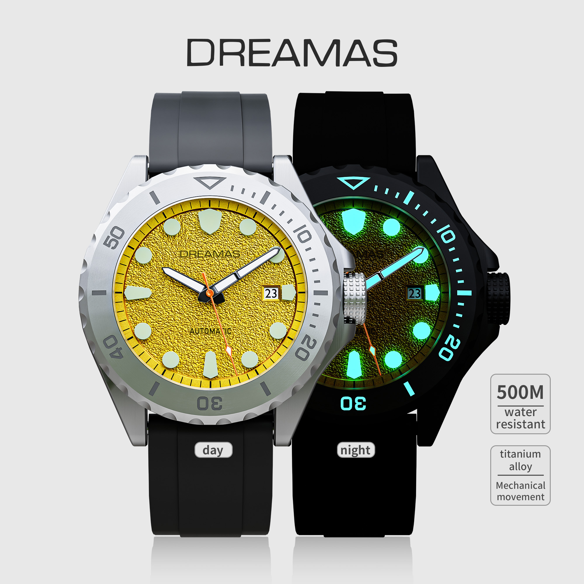 Titanium Sport Watch - DREAMAS Men's Titanium Alloy Automatic Mechanical