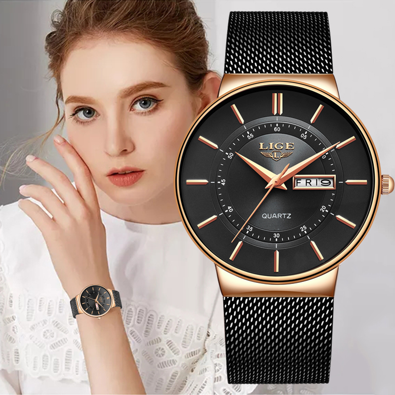 Luxury Watch Organizer - LIGE Women Watches Luxury Brand Ultra-thin