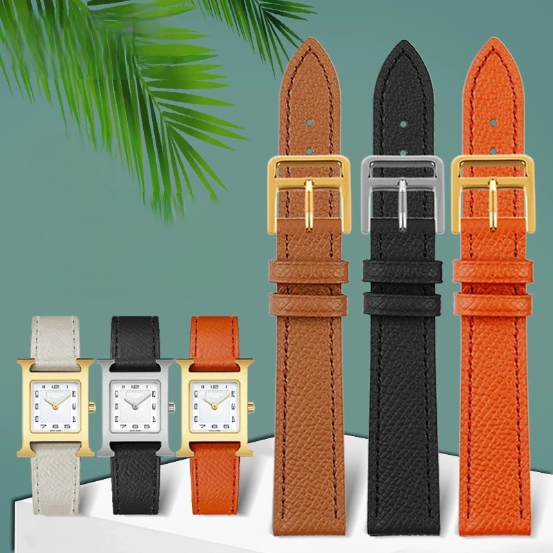 Luxury Watch Hermes - For Hermes H Genuine Leather Watchband