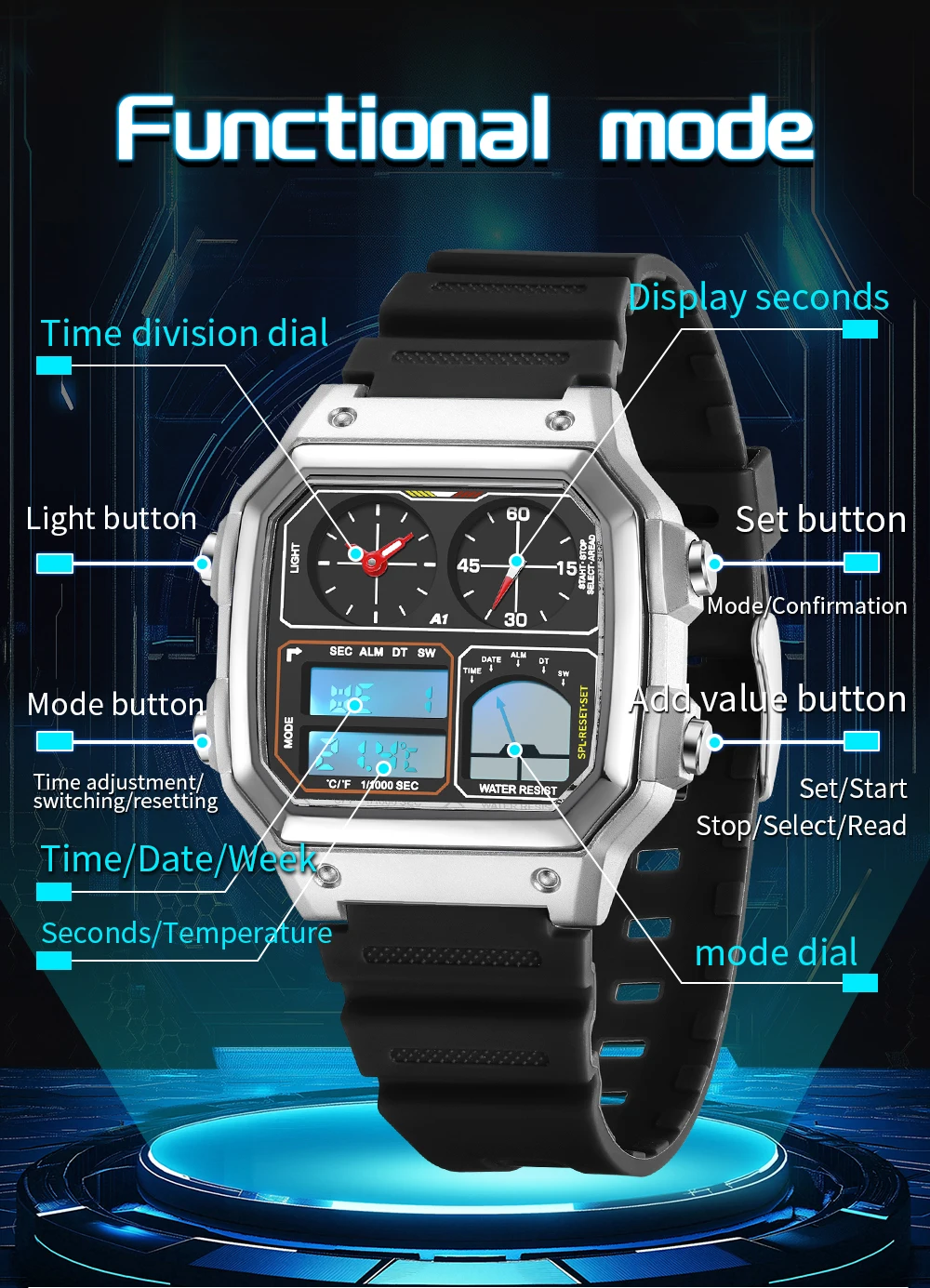 Fashion SANDA 6257 Popular Men - Luxury Watch Shop บทวิจารณ์และราคา