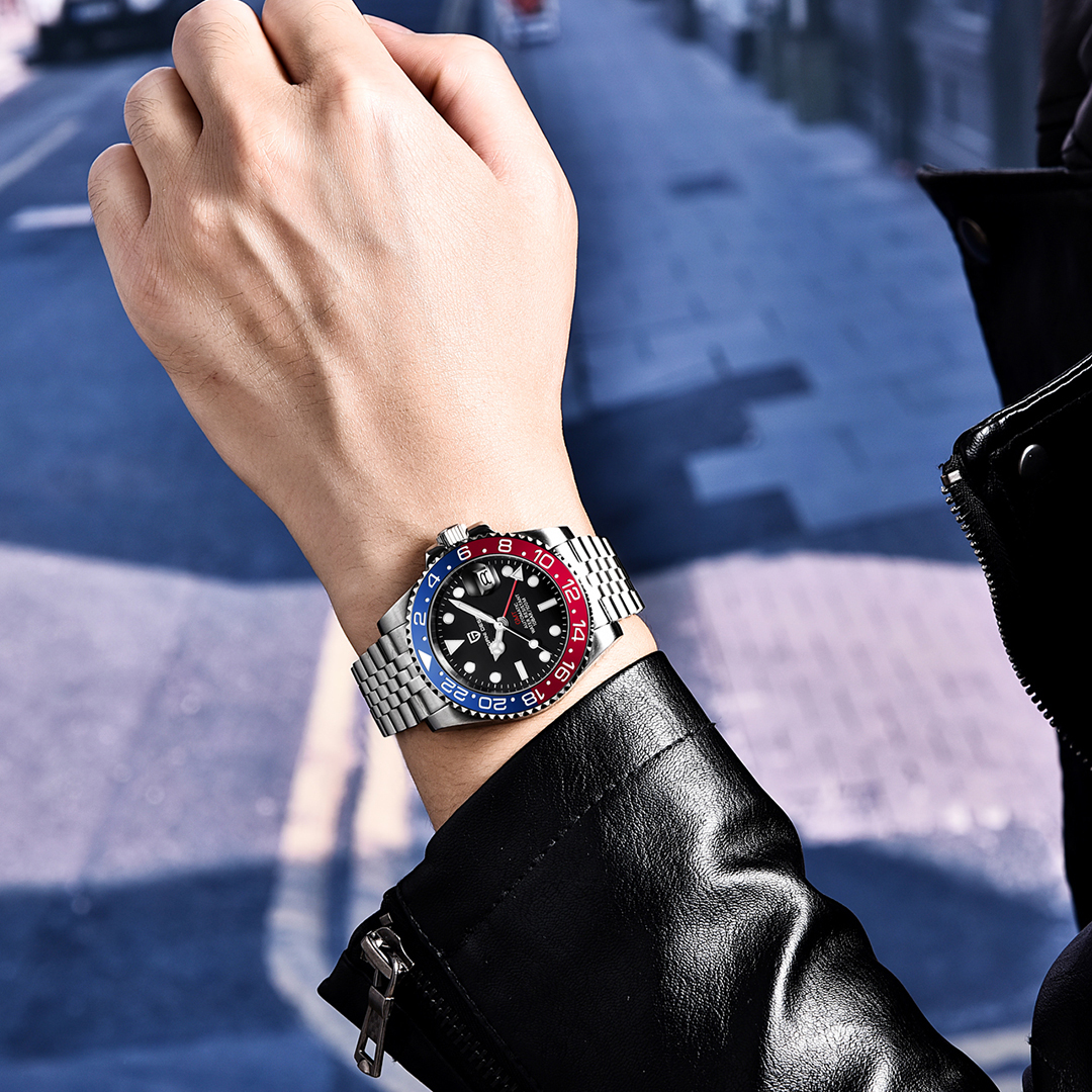 New PAGANI DESIGN GMT Watch Me - Luxury Watch Box บทวิจารณ์และราคา