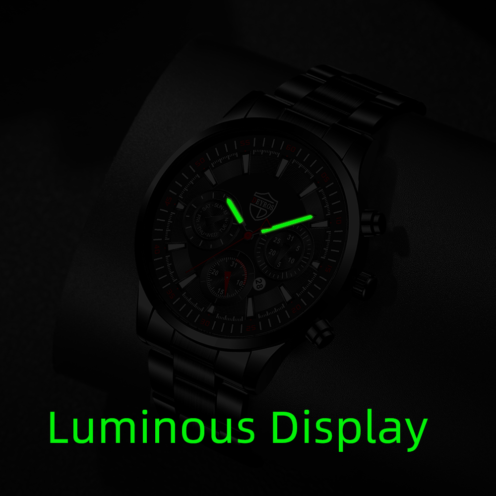 Fashion Mens Watches Set Luxur - Luxury Watch All Black บทวิจารณ์และราคา