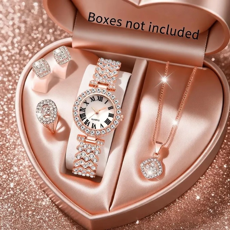 5PCS Luxury Rhinestone Women's - Luxury Watch Organizer บทวิจารณ์และราคา