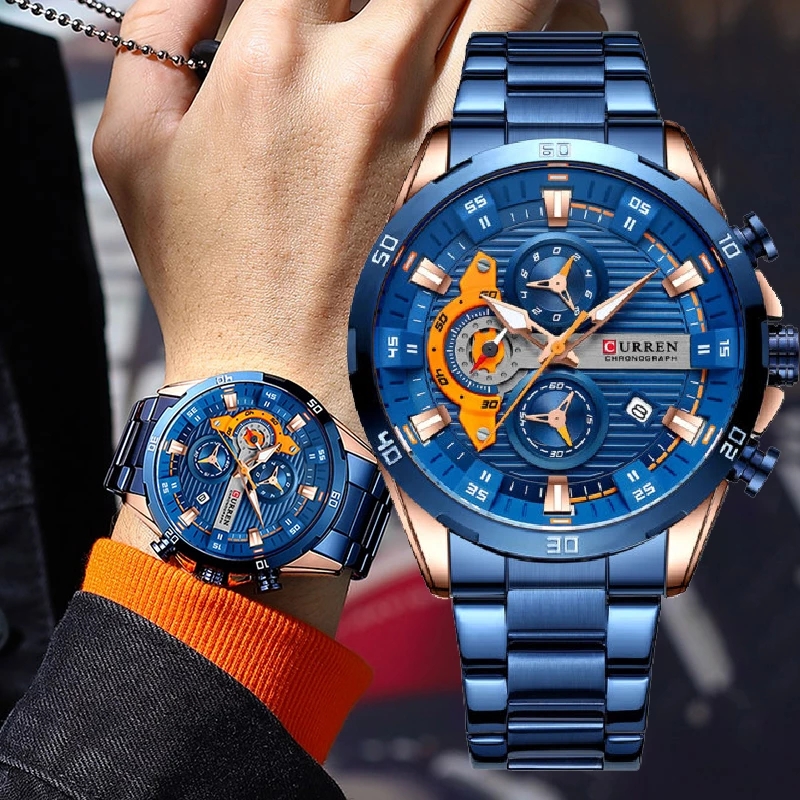Watches For Men CURREN Man Wri - Luxury Watch Manufacturers บทวิจารณ์และราคา