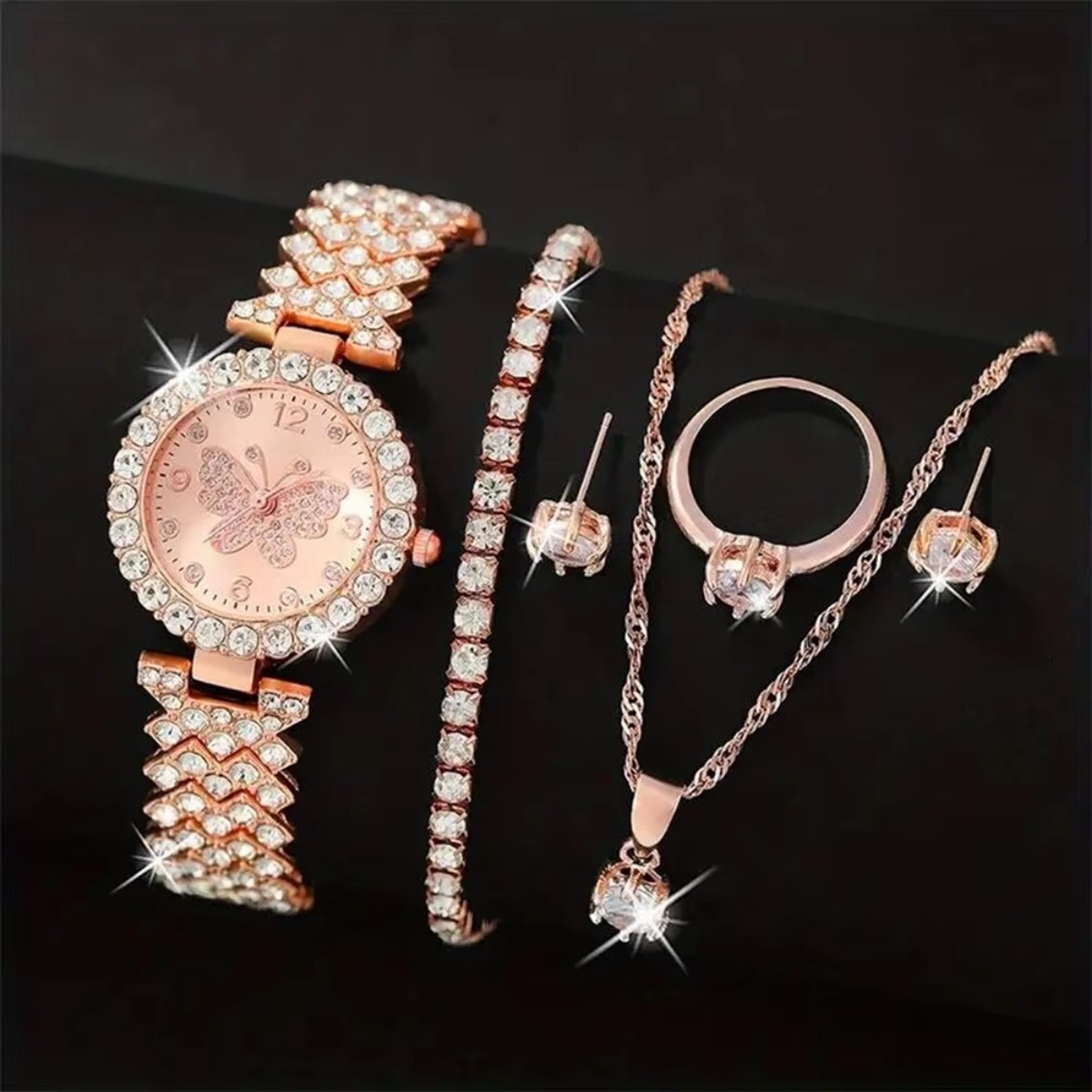 6PCS/Set Luxury Rhinestone But - Luxury Watch Organizer บทวิจารณ์และราคา