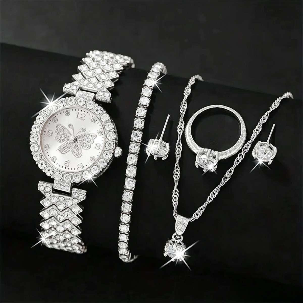6PCS/Set Luxury Rhinestone But - Luxury Watch Organizer บทวิจารณ์และราคา