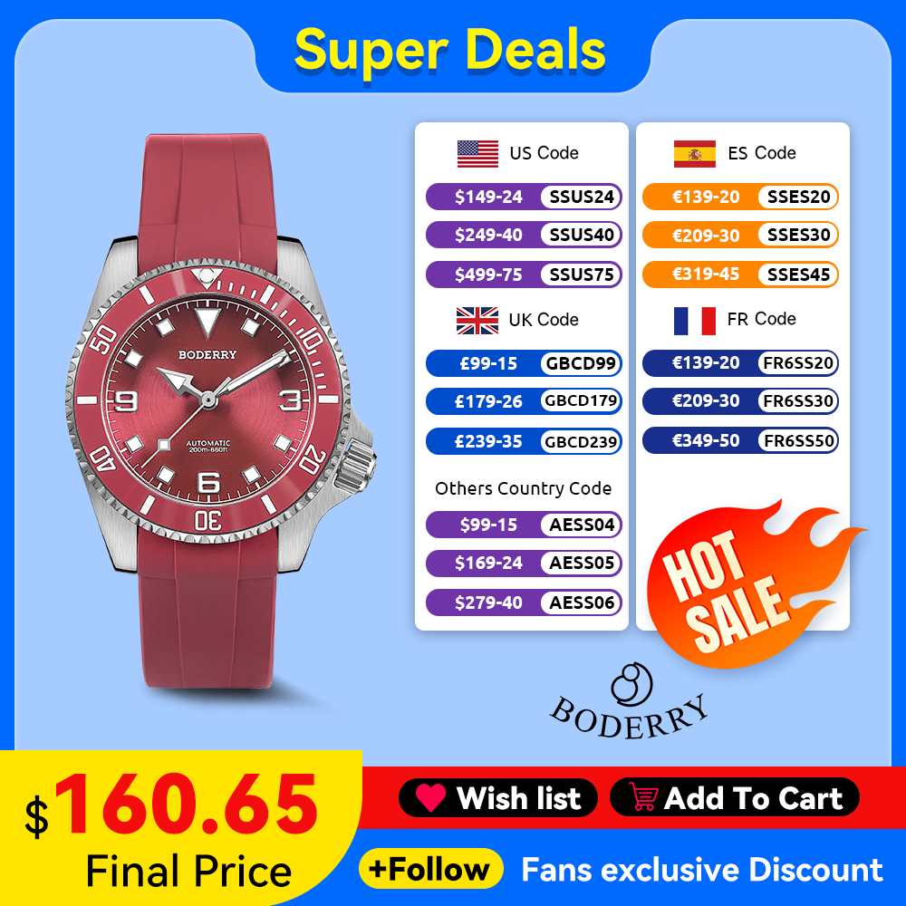Boderry ADMIRAL Diver Titanium - Titanium Sport Watch บทวิจารณ์และราคา