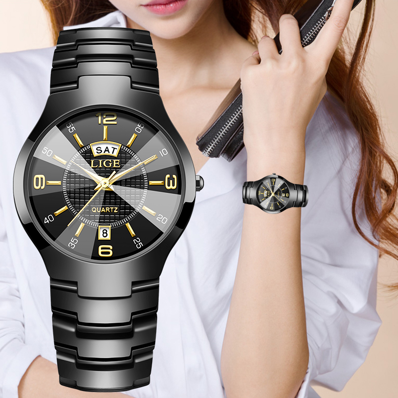 LIGE Fashion Elegant Women's W - Luxury Watch Quartz บทวิจารณ์และราคา
