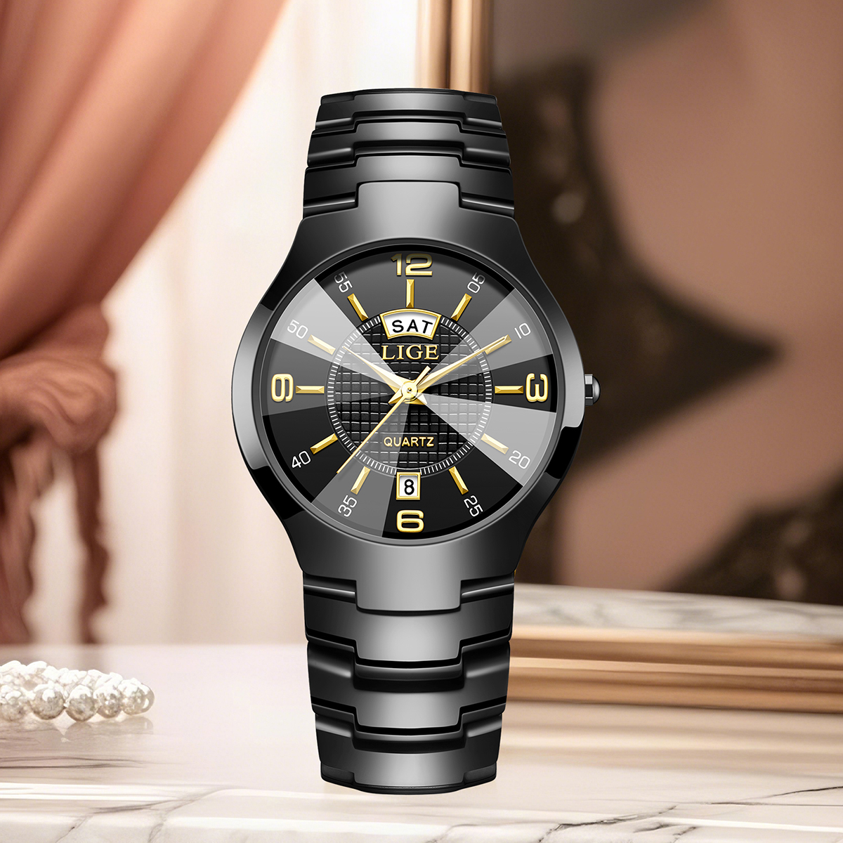 LIGE Fashion Elegant Women's W - Luxury Watch Quartz บทวิจารณ์และราคา