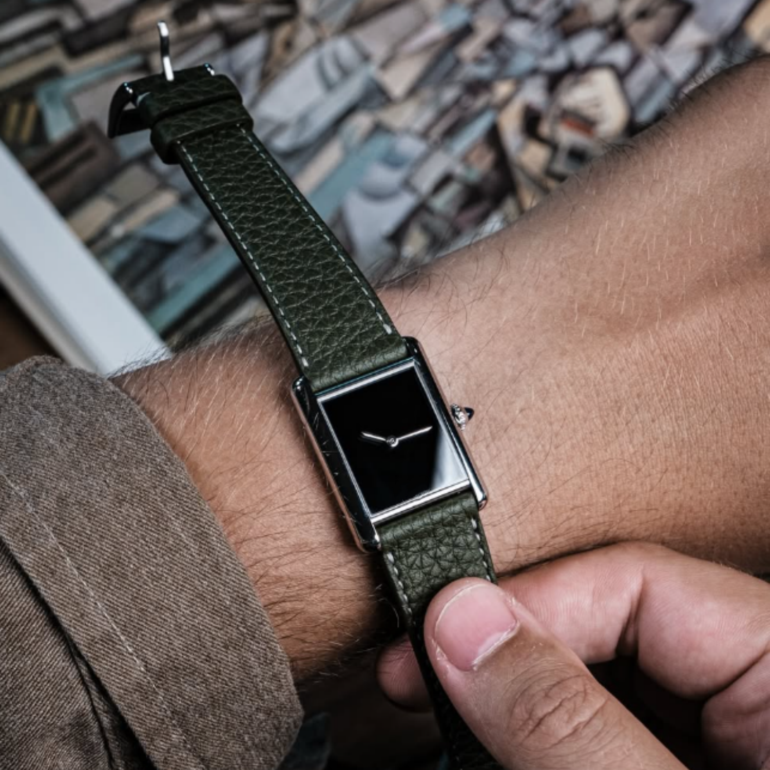 CILOA Black Square Tank Watch  - Luxury Watch All Black บทวิจารณ์และราคา