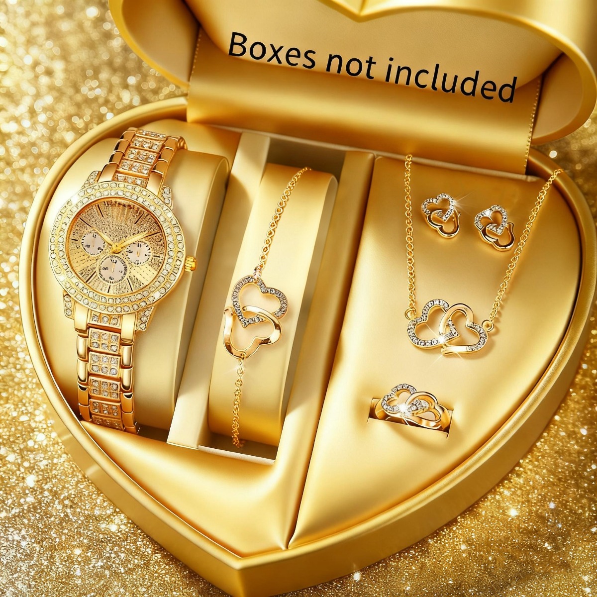 6PCS Luxury Rhinestone Women W - Luxury Watch Organizer บทวิจารณ์และราคา