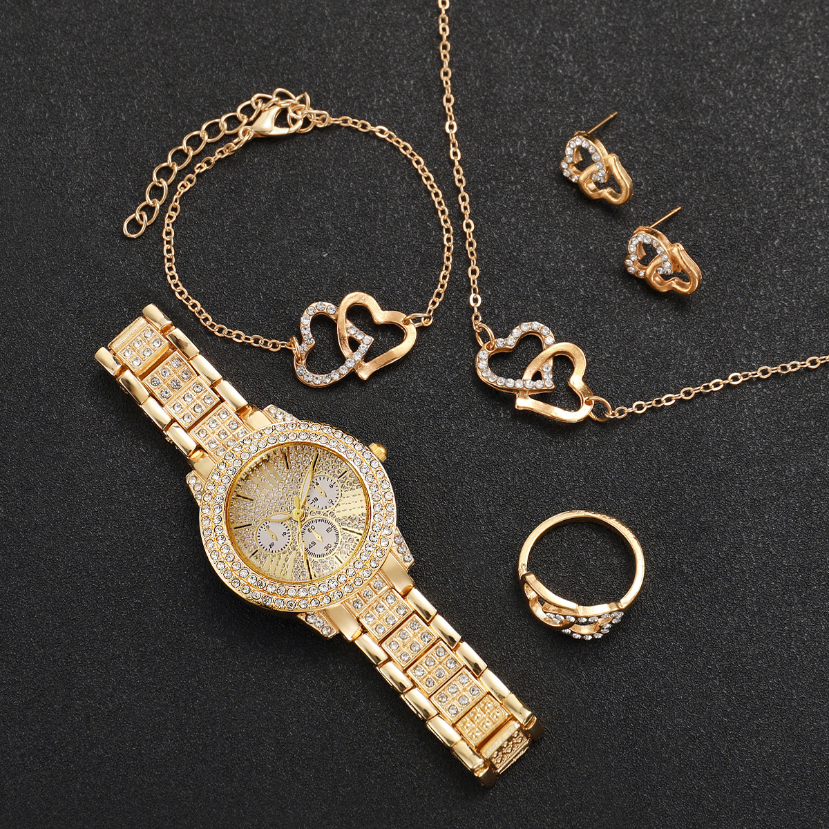 6PCS Luxury Rhinestone Women W - Luxury Watch Organizer บทวิจารณ์และราคา