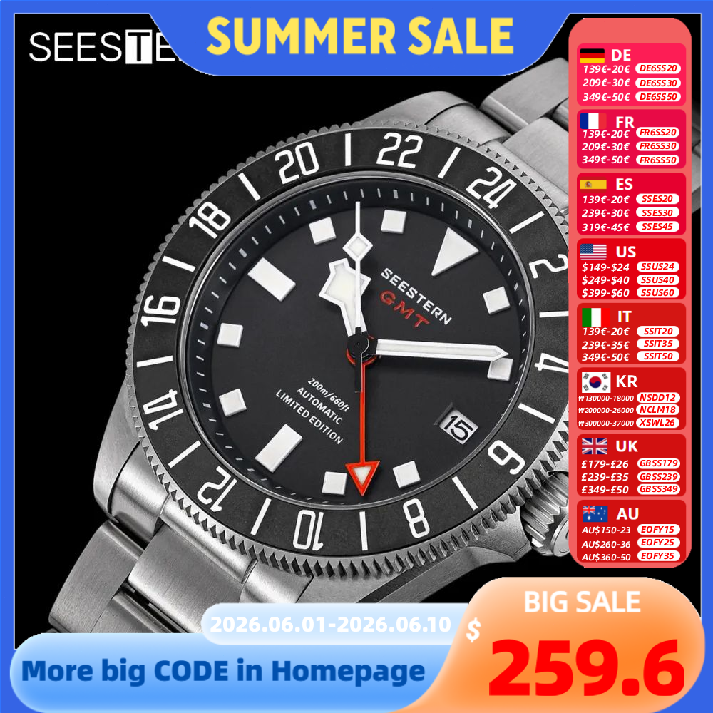 SEESTERN Diver Man Watch Titan - Titanium Sport Watch บทวิจารณ์และราคา