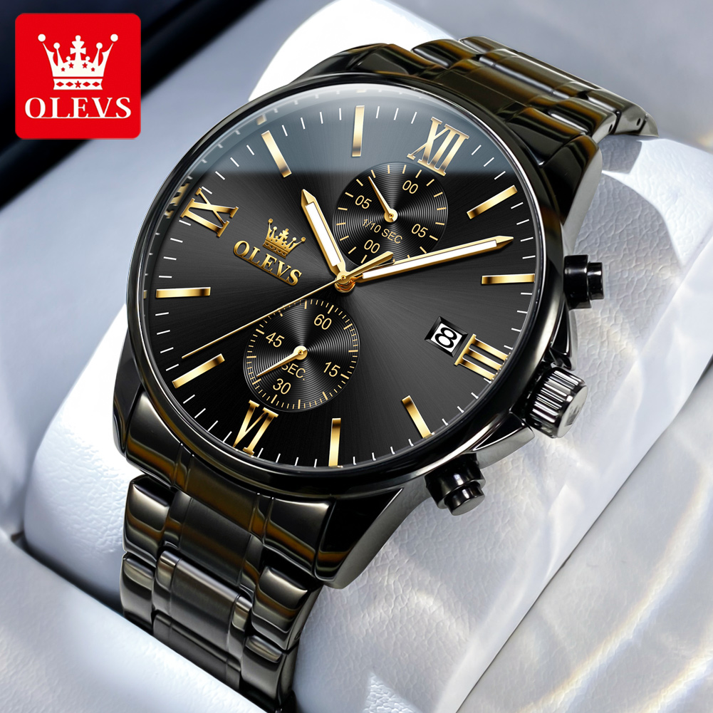 OLEVS 2886 Classic Black Quart - Luxury Watch All Black บทวิจารณ์และราคา
