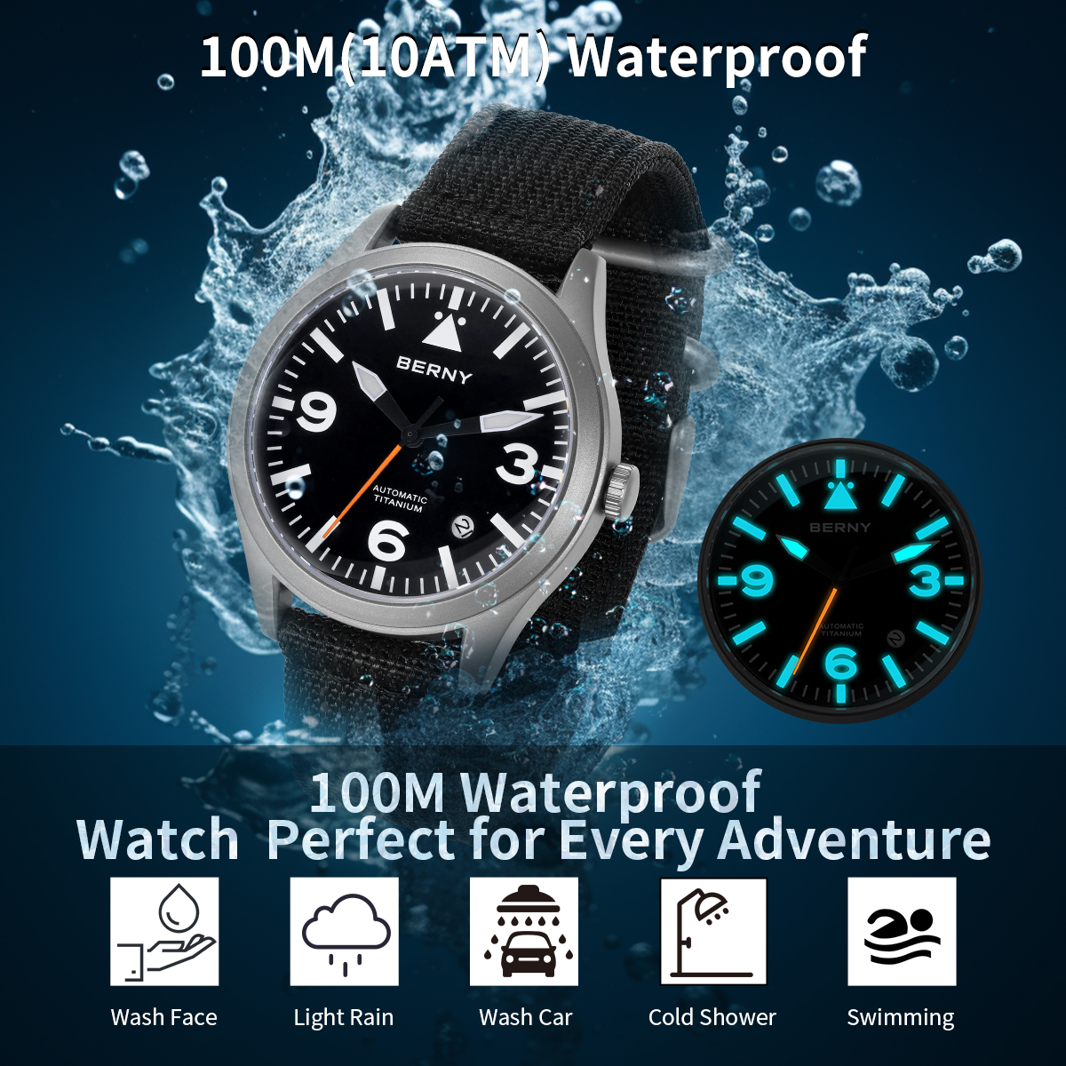 BERNY Full Titanium Automatic  - Titanium Sport Watch บทวิจารณ์และราคา