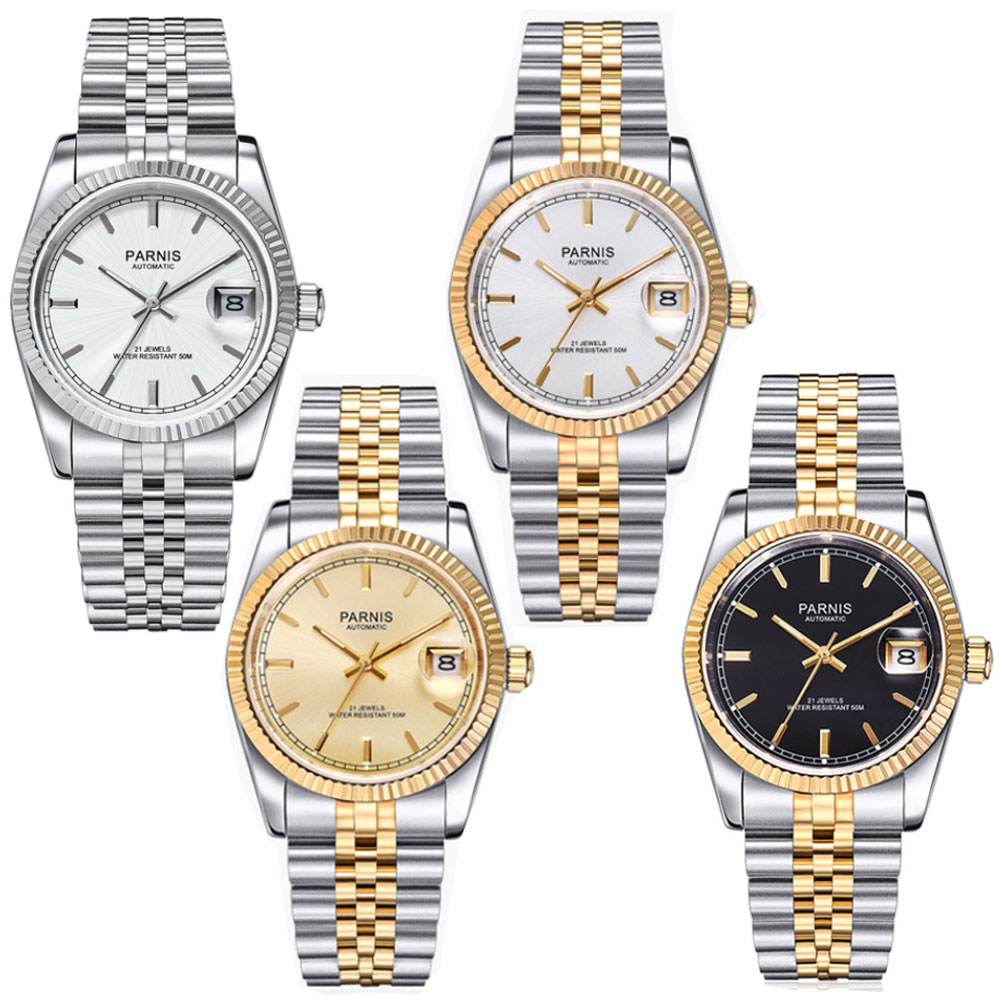 Parnis 36mm Mens Automatic Wat - Luxury Watch All Black บทวิจารณ์และราคา