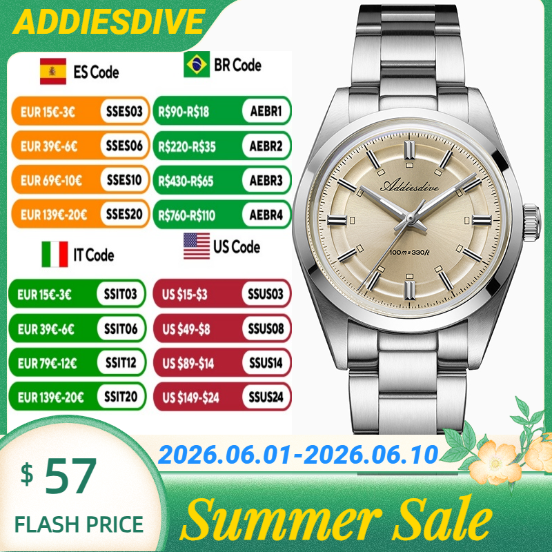 ADDIESDIVE Super Luminous Japa - Luxury Watch Quartz บทวิจารณ์และราคา