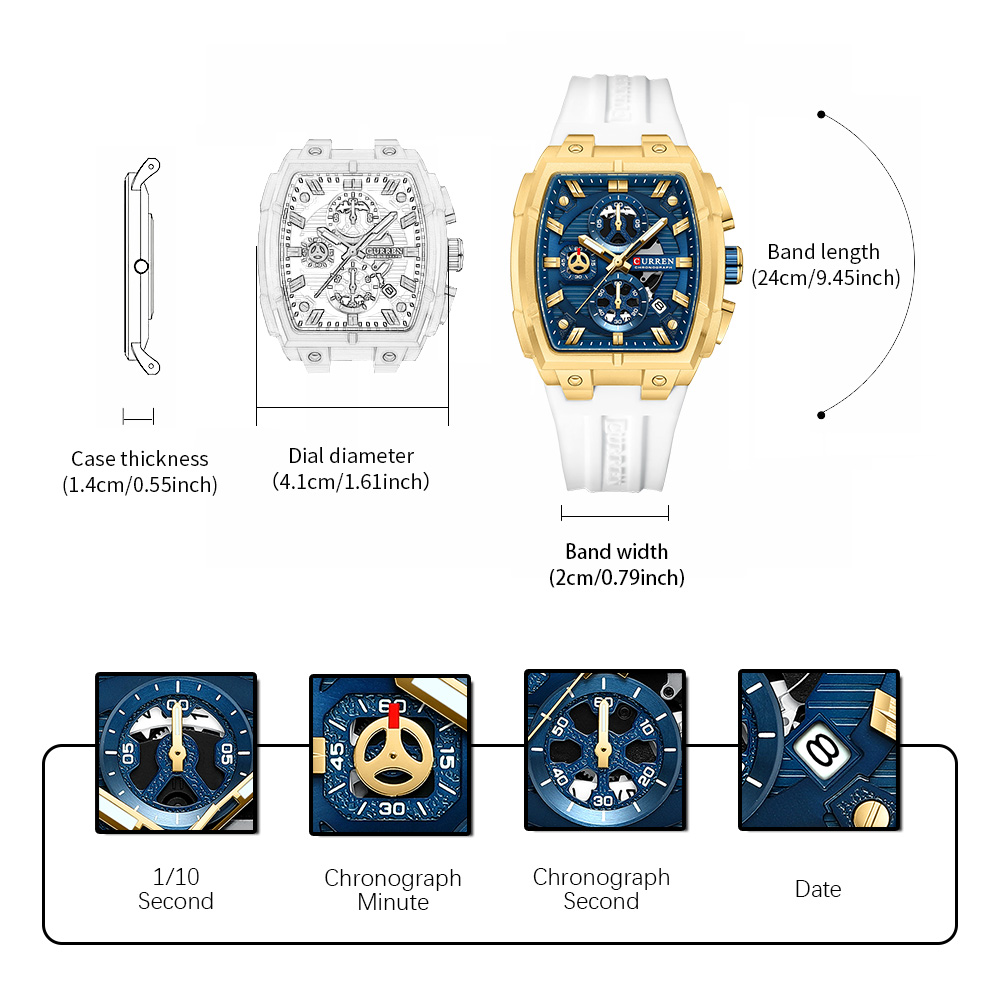 CURREN Luxury Vintage Watch fo - Luxury Watch Strap บทวิจารณ์และราคา