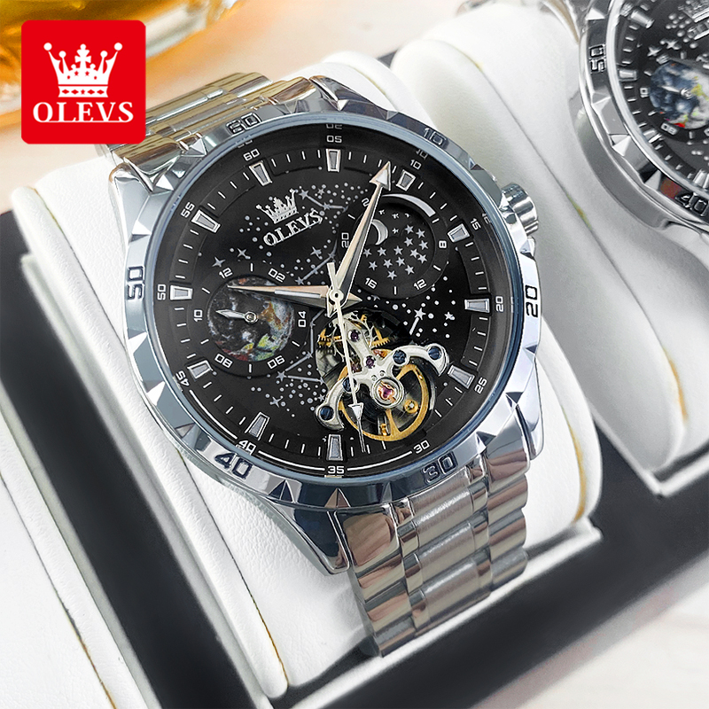 OLEVS 6689 Luxury Brand Moon P - Luxury Watch Wallpaper บทวิจารณ์และราคา