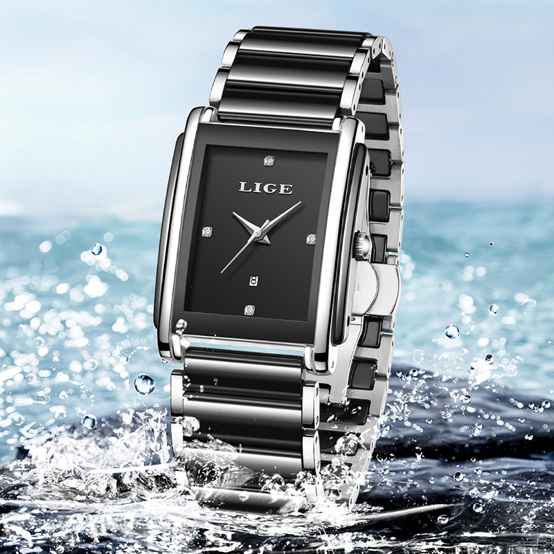 LIGE New Luxury Women Watches  - Luxury Watch Organizer บทวิจารณ์และราคา