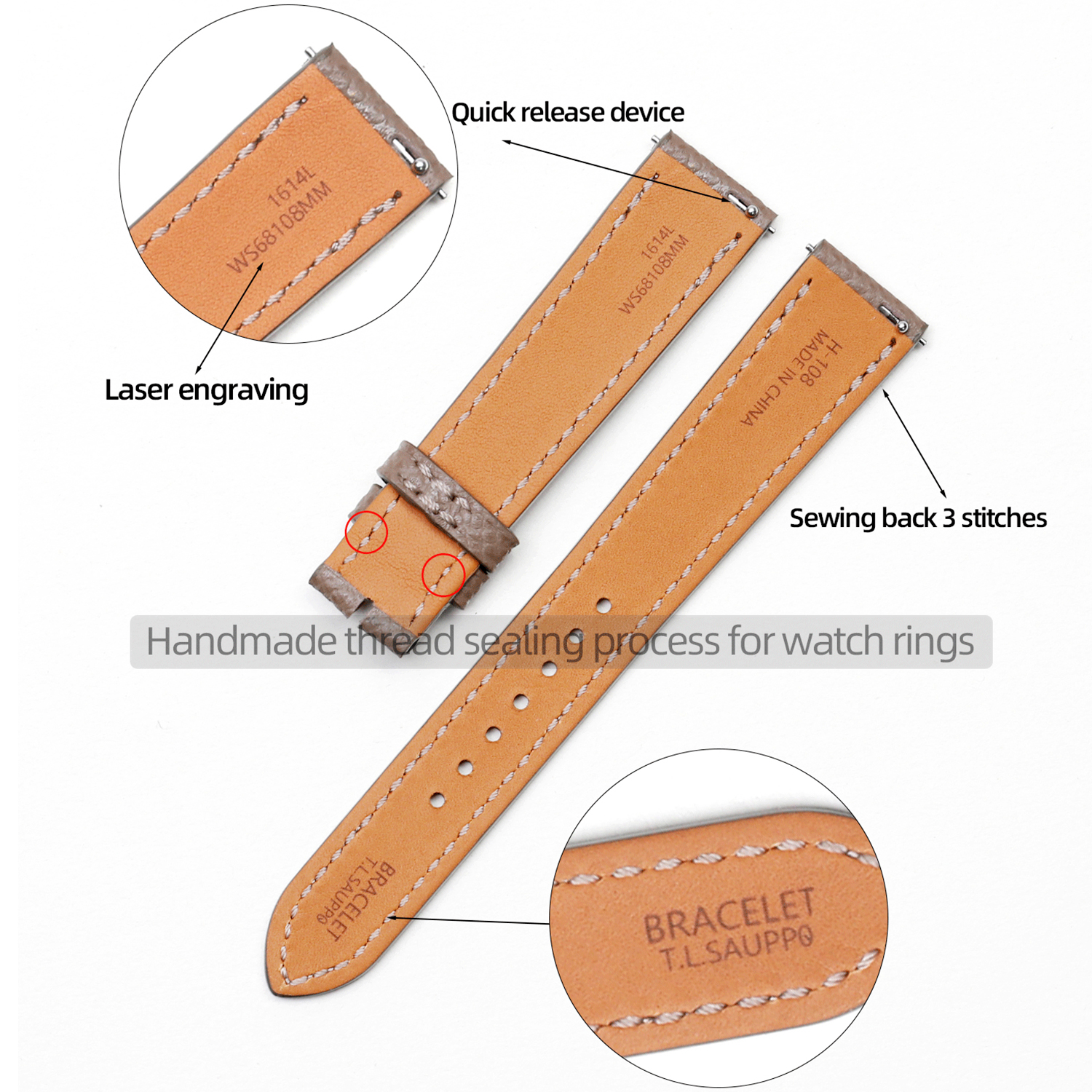 SAUPPO watch strap for Hermes  - Luxury Watch Hermes บทวิจารณ์และราคา