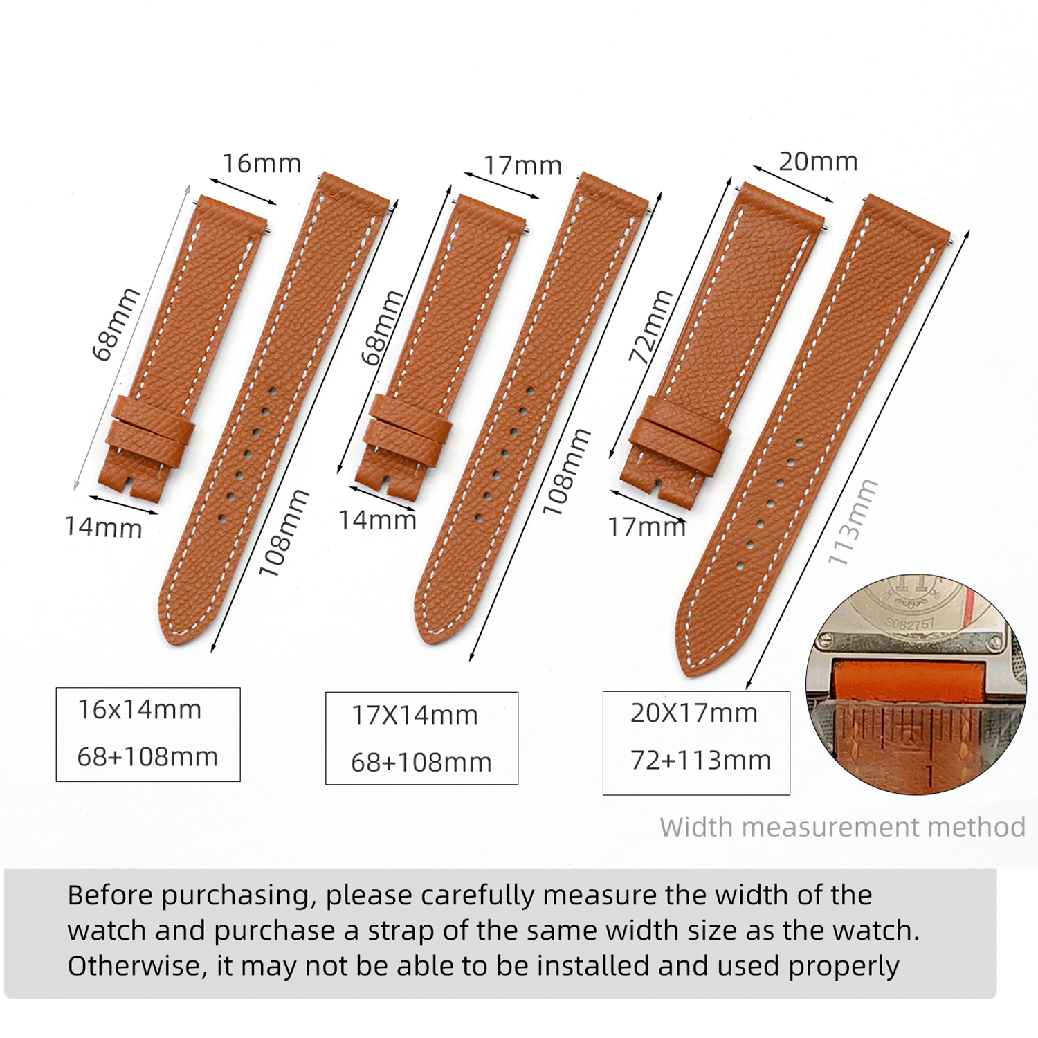 SAUPPO watch strap for Hermes  - Luxury Watch Hermes บทวิจารณ์และราคา