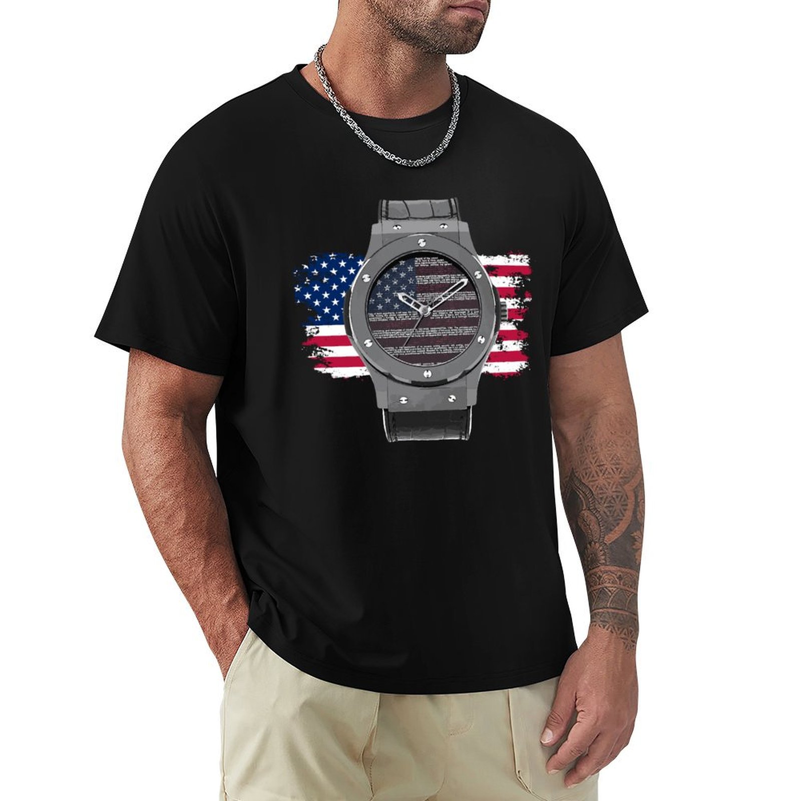 LUXURY WATCH DRAWING T-Shirt W - Luxury Watch Drawing บทวิจารณ์และราคา
