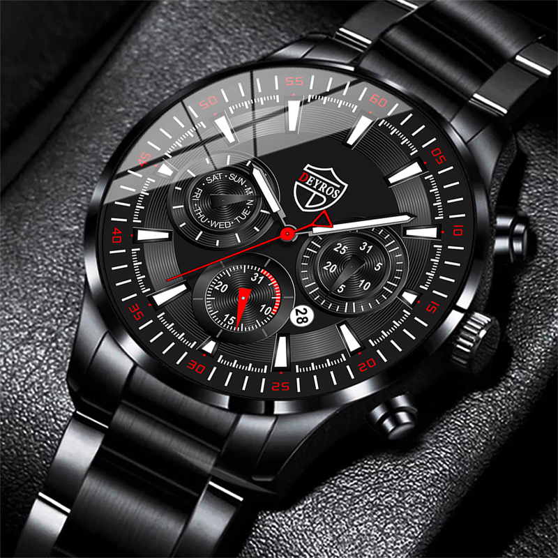 Fashion Mens Watches Set Luxur - Luxury Watch All Black บทวิจารณ์และราคา