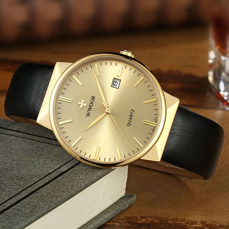 WWOOR Men's Watches Top Brand  - Luxury Watch All Black บทวิจารณ์และราคา