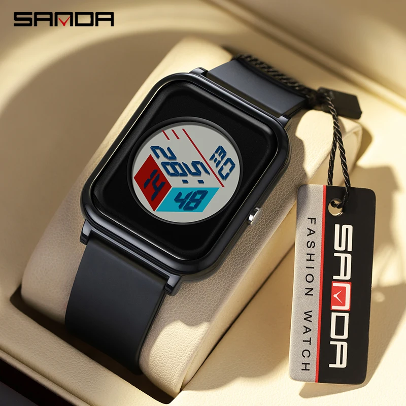 Sanda 6134 3D dial watch, male - Luxury Watch Shop บทวิจารณ์และราคา