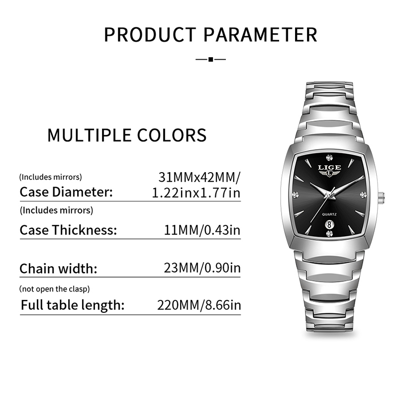 LIGE Watch women Business Luxu - Luxury Watch Quartz บทวิจารณ์และราคา