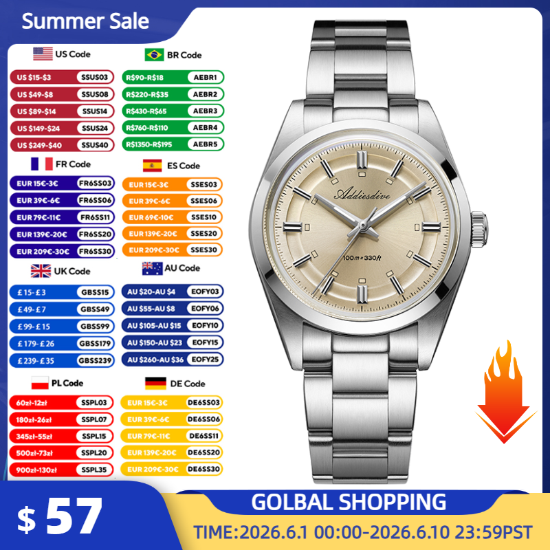 ADDIESDIVE Luxury Men Quartz W - Luxury Watch Quartz บทวิจารณ์และราคา