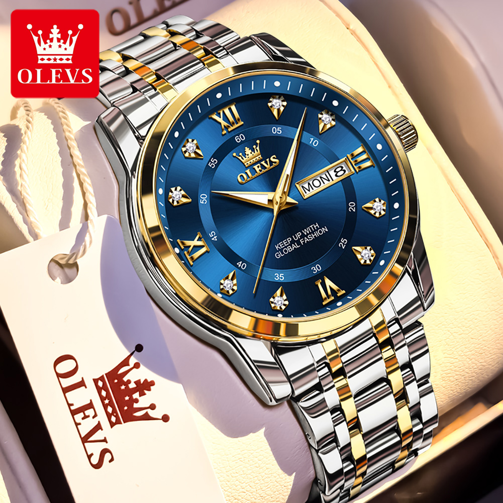 OLEVS Brand Fashion men's watc - Luxury Watch Wallpaper บทวิจารณ์และราคา