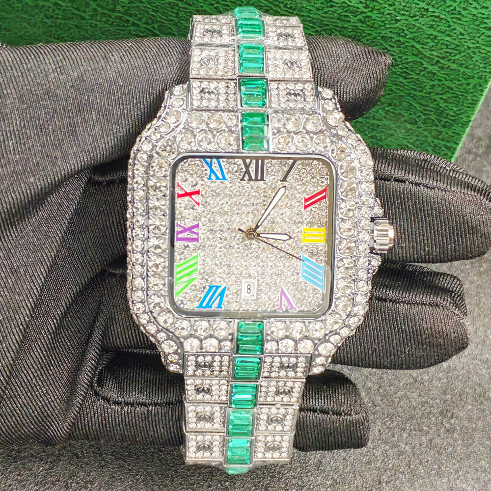 Black High Quality Hip Hop Ice - Luxury Watch All Black บทวิจารณ์และราคา