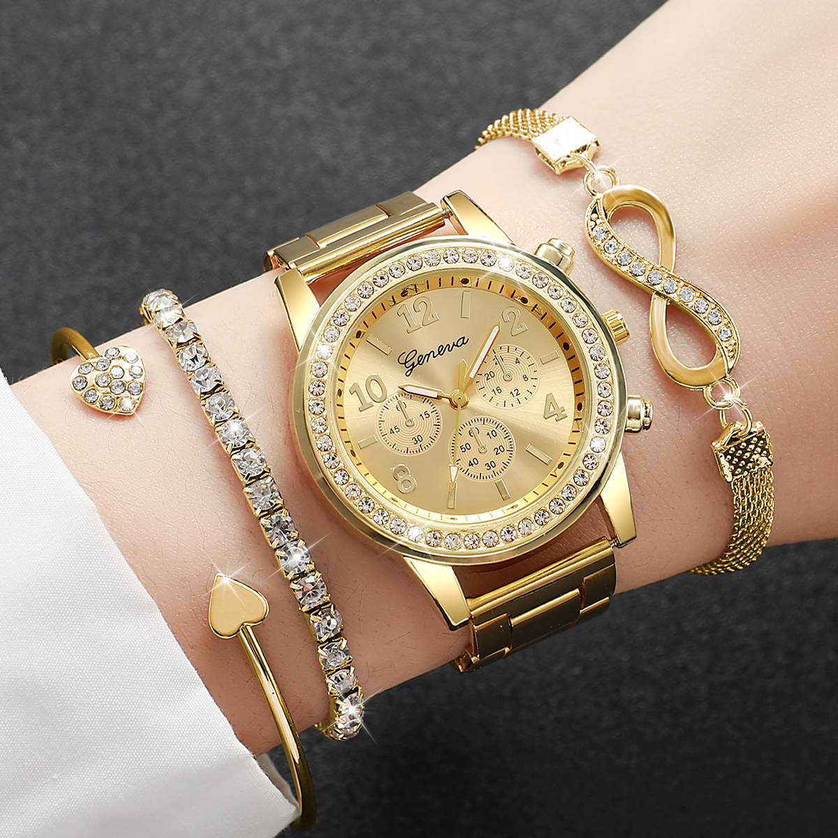 4PCS/Set Fashion Rhinestone Wo - Luxury Watch Organizer บทวิจารณ์และราคา