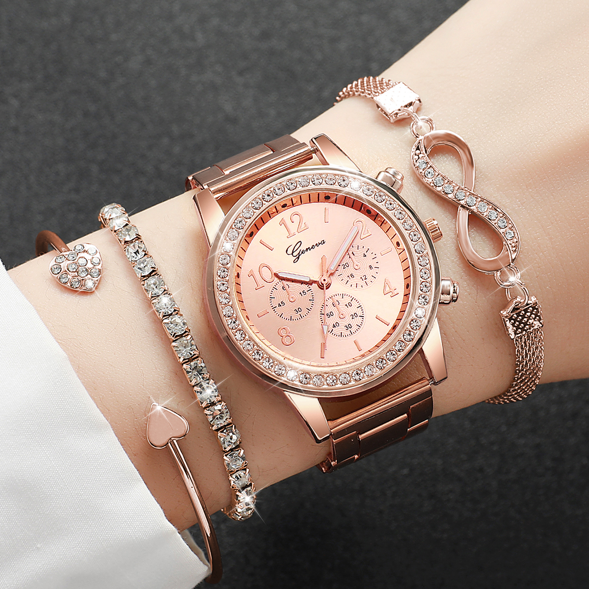 4PCS/Set Fashion Rhinestone Wo - Luxury Watch Organizer บทวิจารณ์และราคา