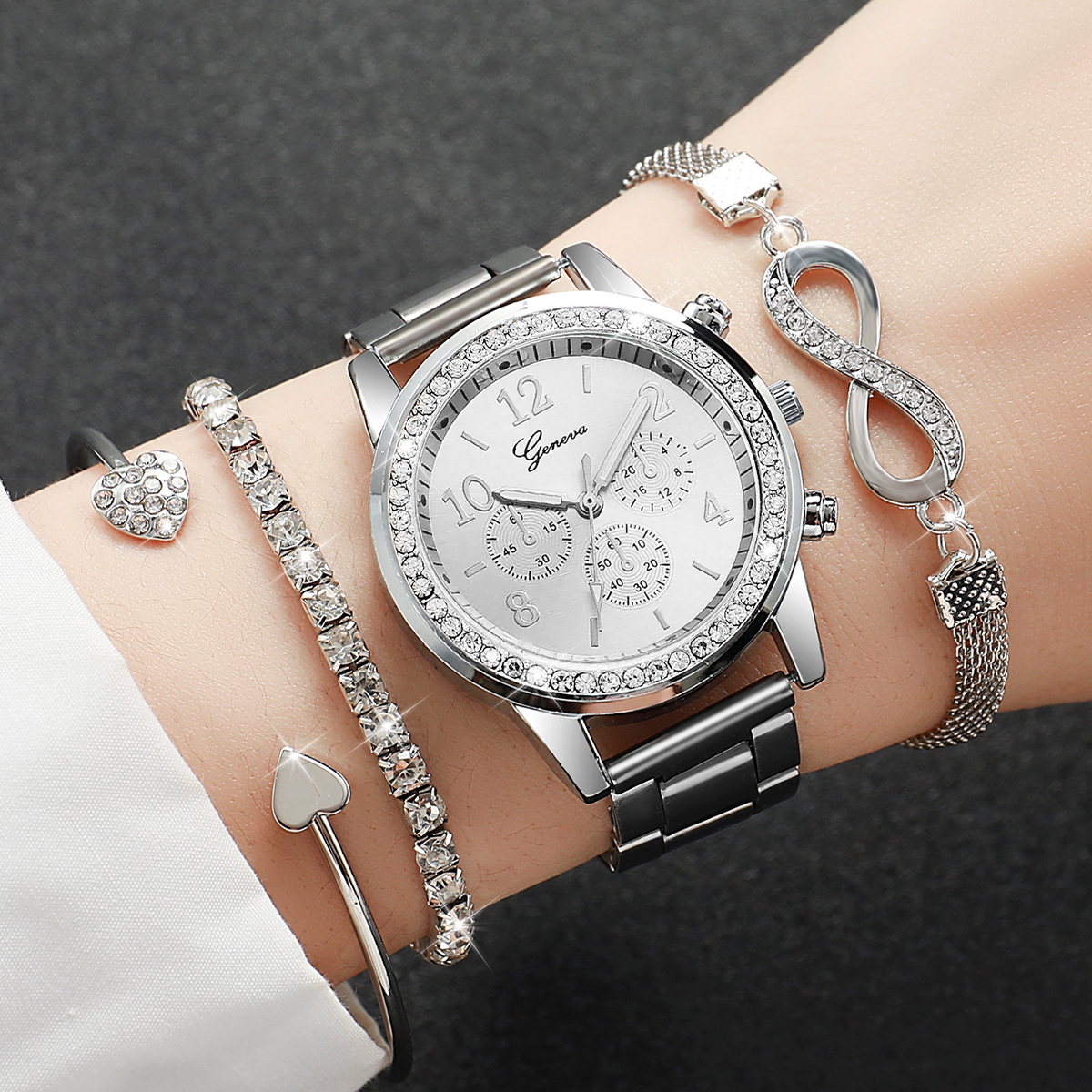 4PCS/Set Fashion Rhinestone Wo - Luxury Watch Organizer บทวิจารณ์และราคา