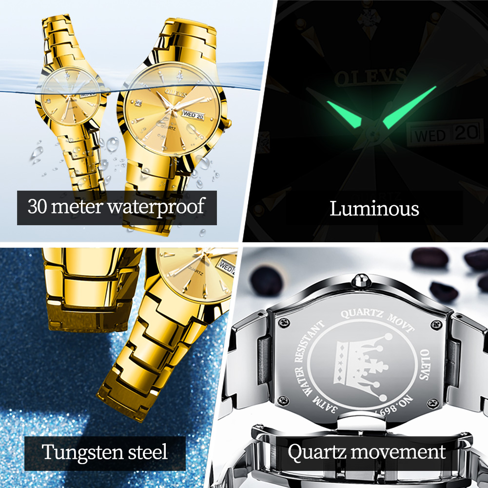OLEVS TOP Brand Gold Watches f - Luxury Watch Manufacturers บทวิจารณ์และราคา