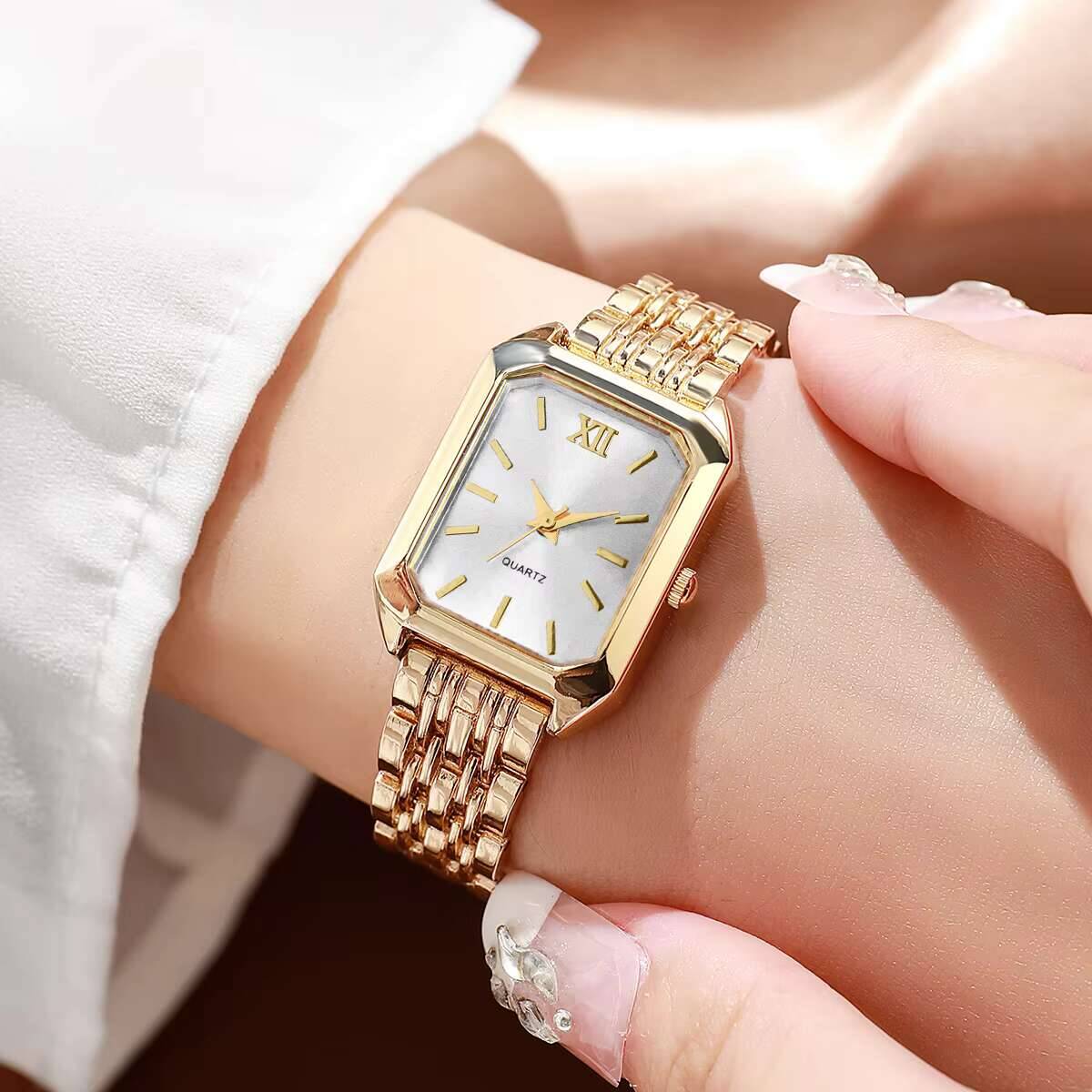Fashion Rectangle Women Quartz - Luxury Watch Organizer บทวิจารณ์และราคา
