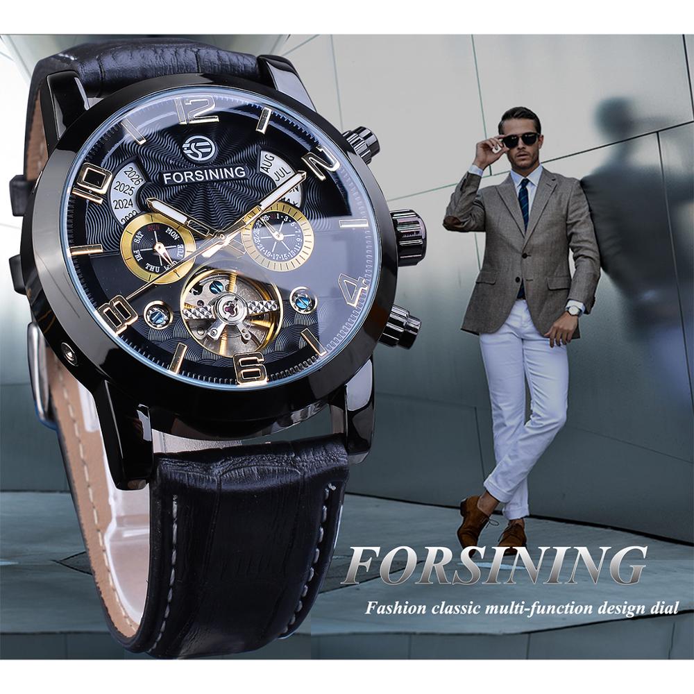 Forsining Top Brand Luxury Tou - Luxury Watch All Black บทวิจารณ์และราคา
