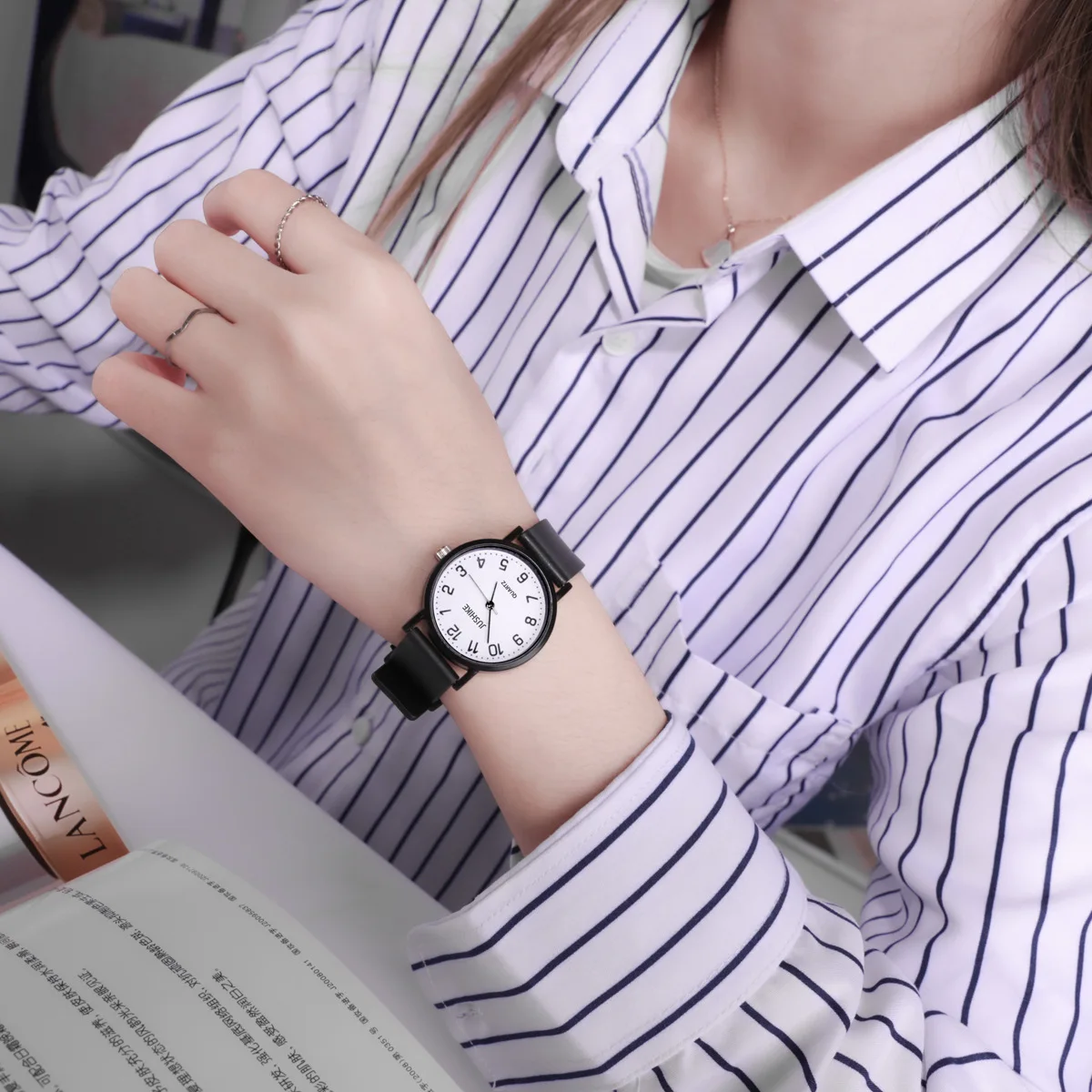 Simple Black Watch Quartz Watc - Luxury Watch All Black บทวิจารณ์และราคา