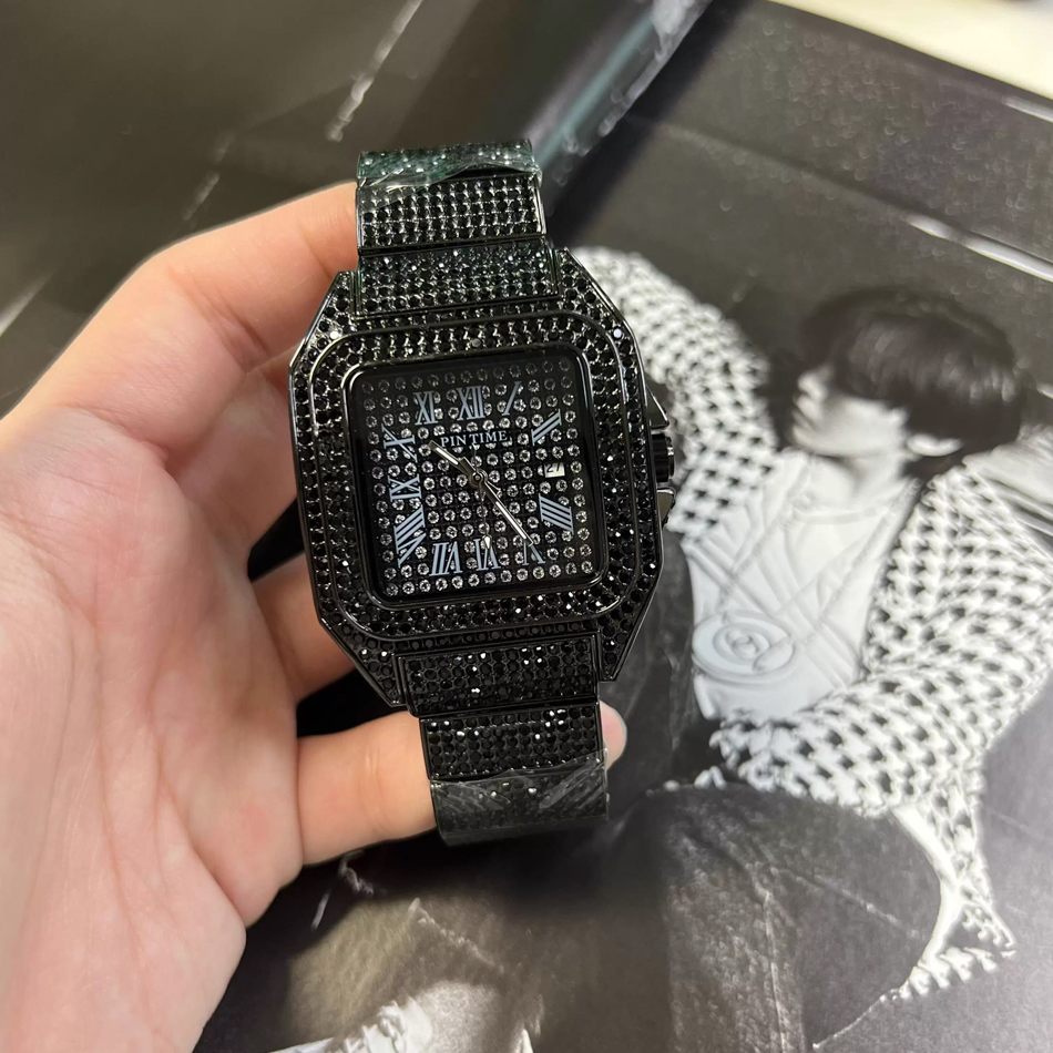 Gold or black Watch Ice Out Sq - Luxury Watch All Black บทวิจารณ์และราคา