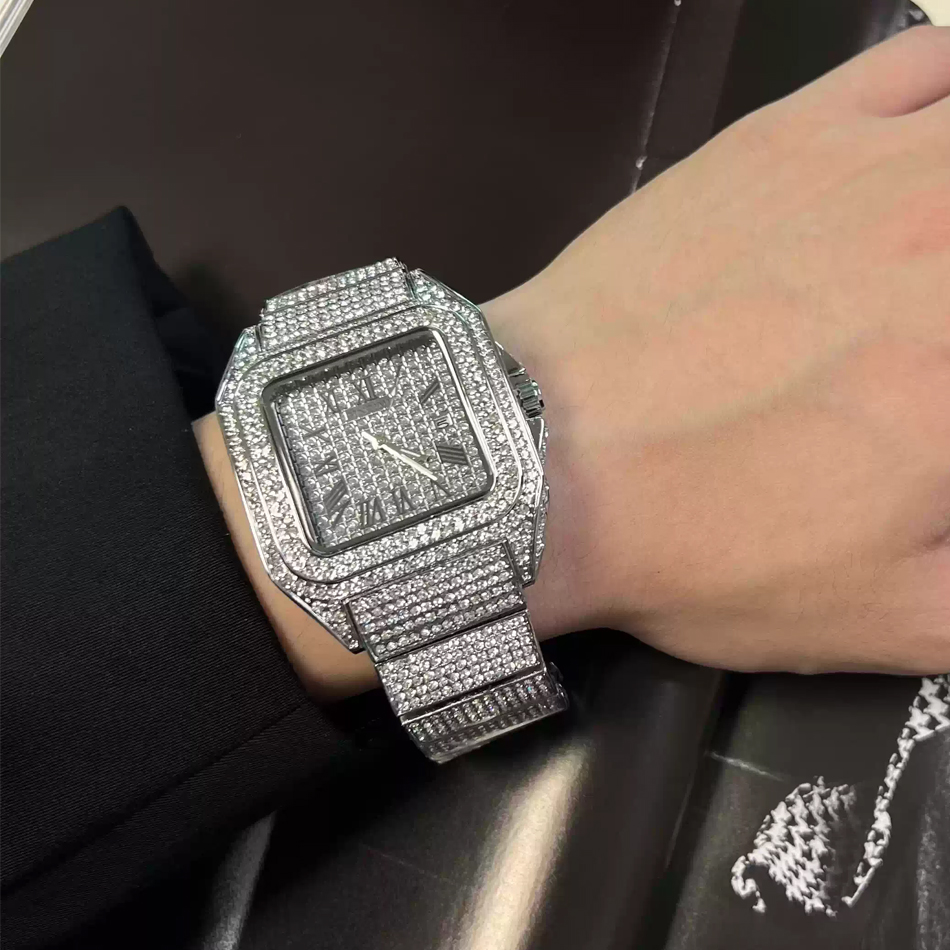Gold or black Watch Ice Out Sq - Luxury Watch All Black บทวิจารณ์และราคา