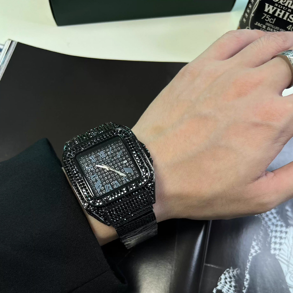 Gold or black Watch Ice Out Sq - Luxury Watch All Black บทวิจารณ์และราคา