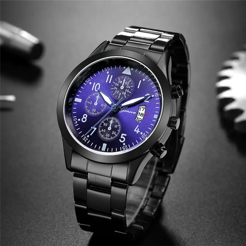 Geneva Watches Men Luxury Men  - Luxury Watch All Black บทวิจารณ์และราคา